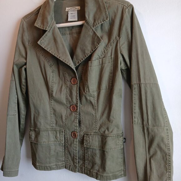 Z Cavaricci Jacket with front pocket, green, long sleeve, casual wear. - Picture 3 of 7